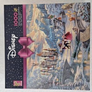 NEW Beauty and the Beast Winter Enchantment Disney Thomas Kinkade 1000 pc Puzzle